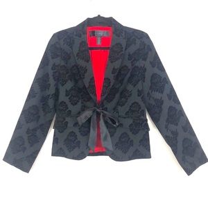 Apostrophe 2 Black Floral Velvet Embossed Jacket